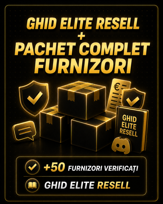 Ghid Elite Resell + Pachet Complet de Furnizori